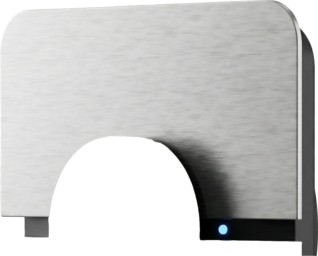 Smart shower control panel with rotary dial and mode icons