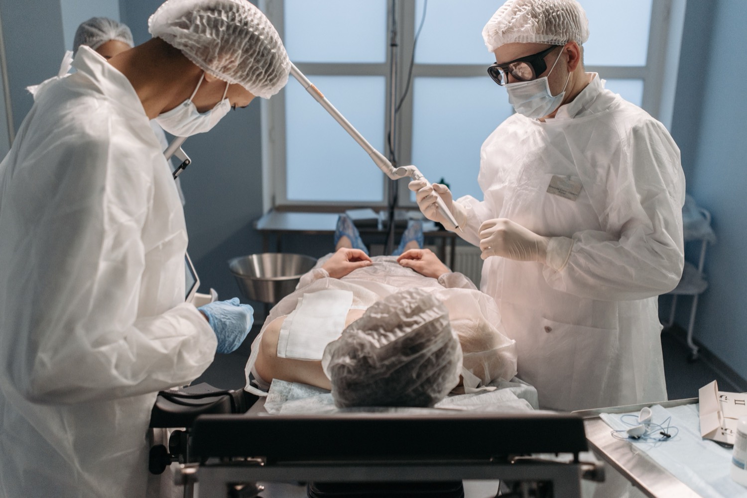 Operating area with high hygiene requirements